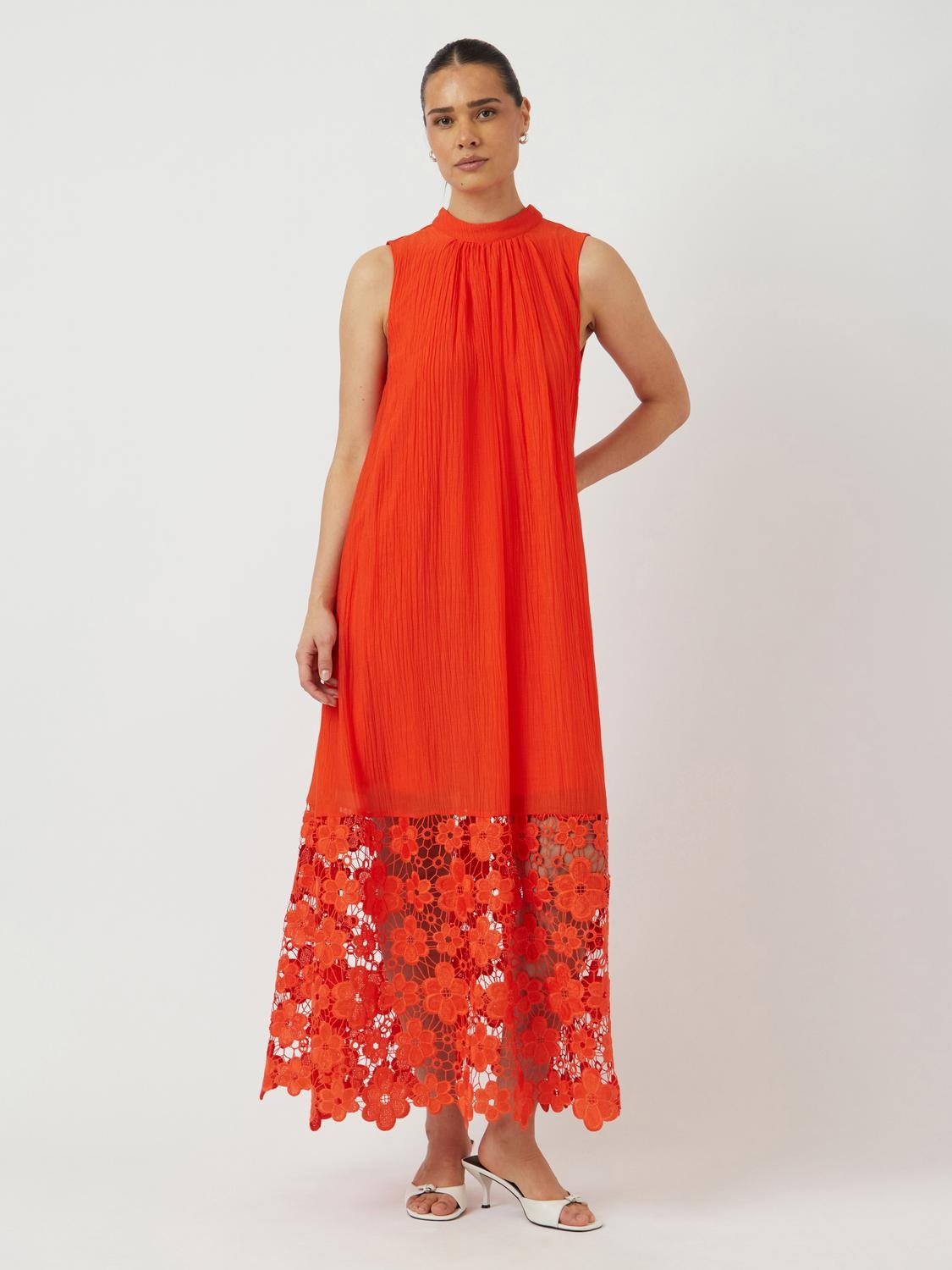 YASTWIGSY Long Dress - Cherry Tomato - VERO MODA & VILA Bergvik